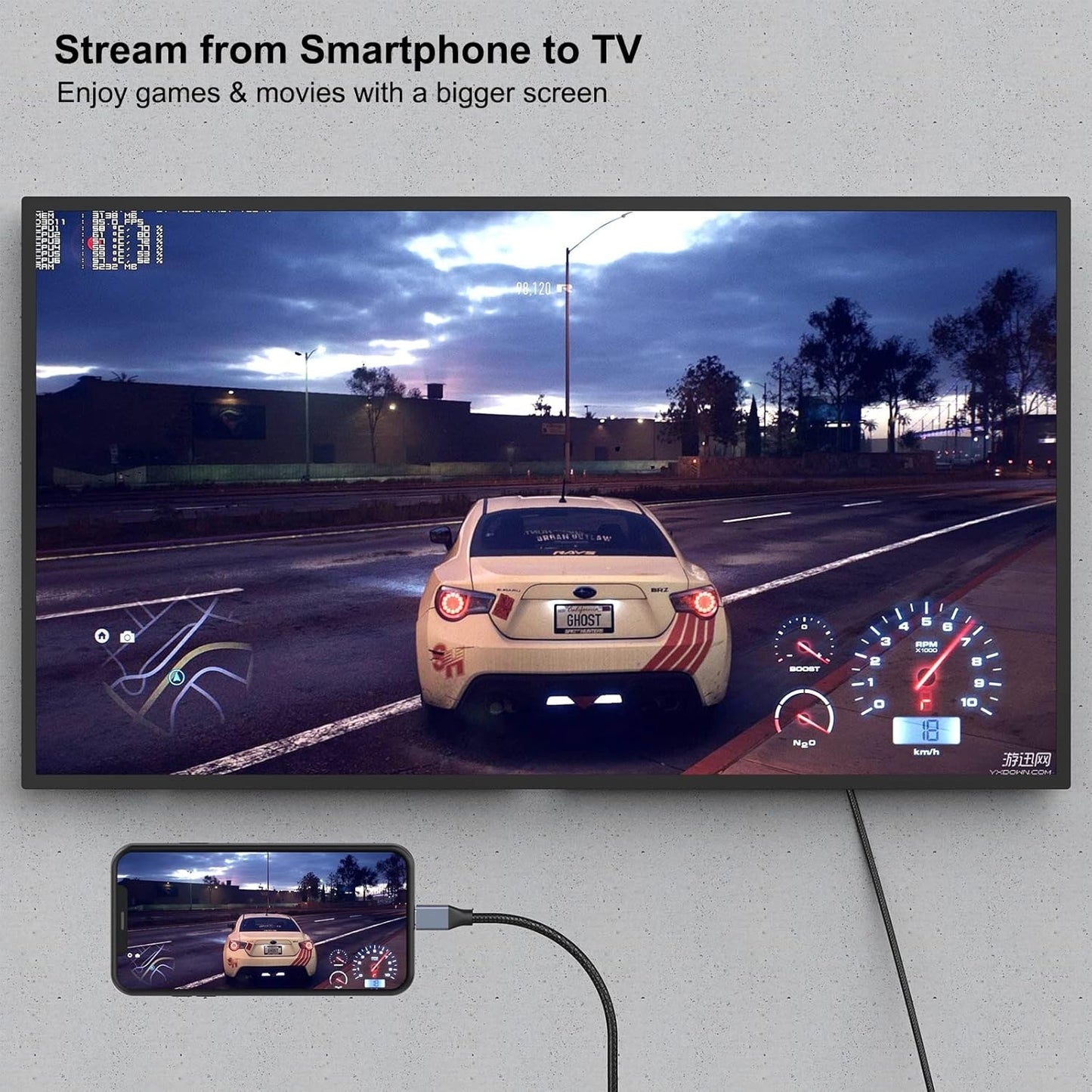 BENFEI 207GY-6F USB-C to DP 1.8M 8K@60Hz Thunderbolt 3