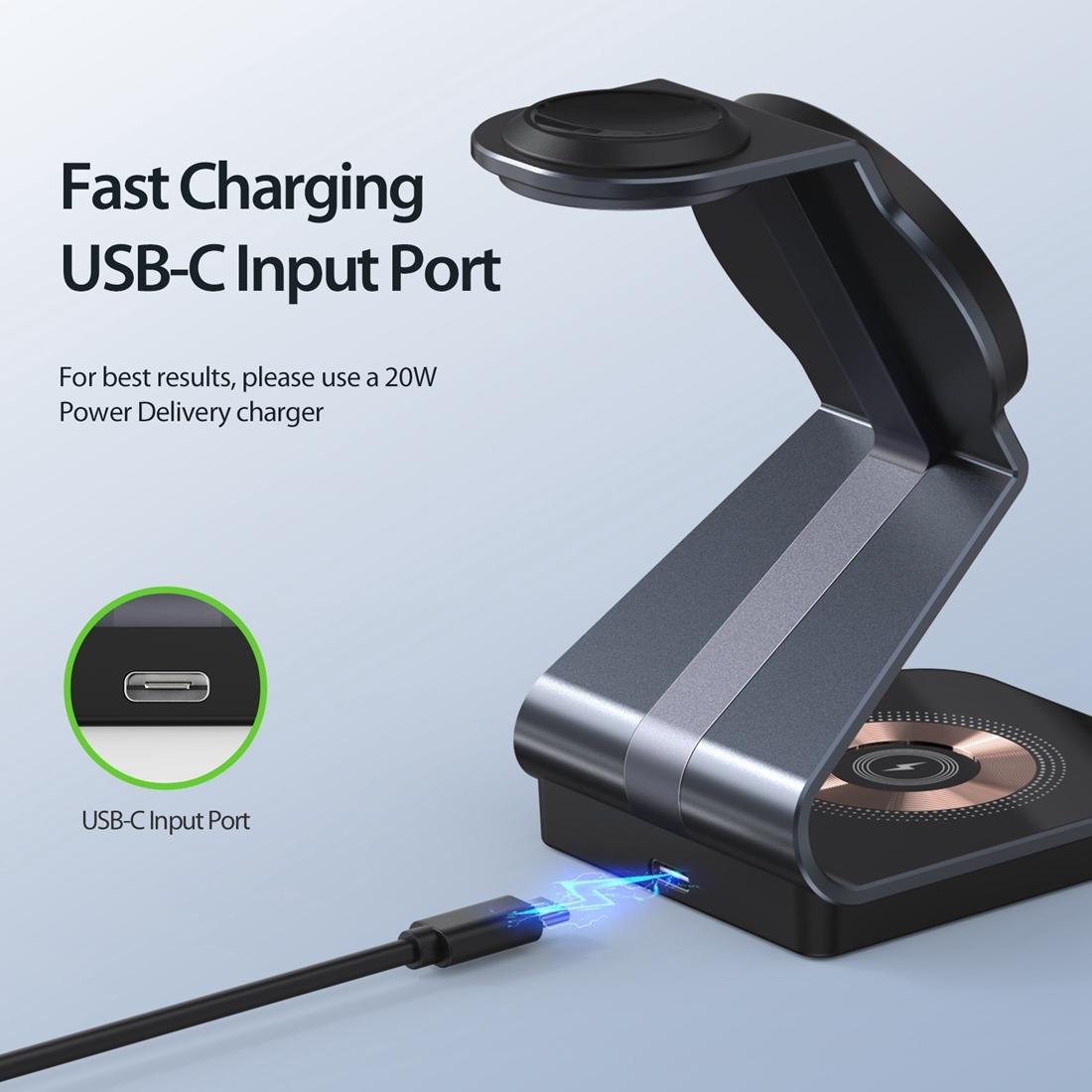 15W 3 In 1 Transparent Magnetic Wireless Charger