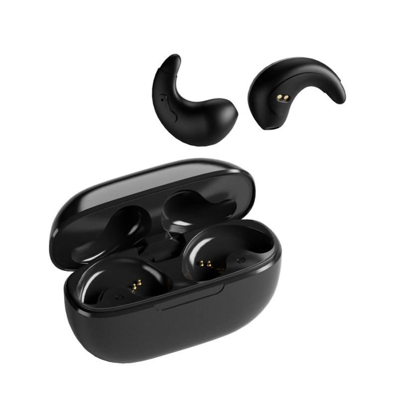 Bluetooth Earphones with Charging Case for Restful Sleep - Black Wihout Silicone Case