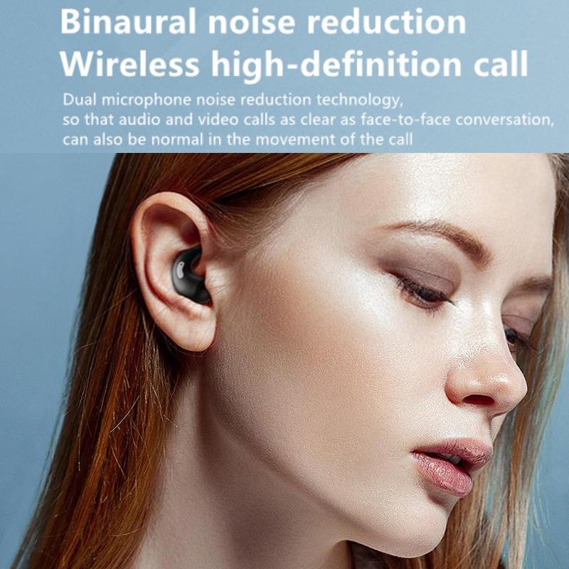 Bluetooth Earphones with Charging Case for Restful Sleep - Black Wihout Silicone Case