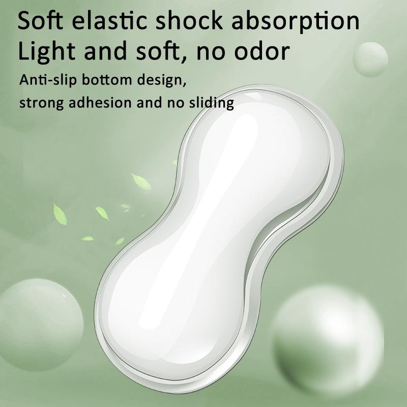 Large Green Silicone Keyboard Wrist Rest & Mouse Pad - Small Transparent