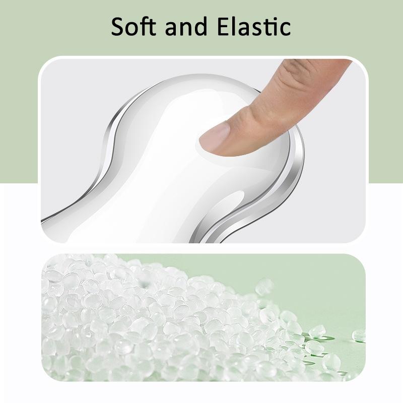 Large Green Silicone Keyboard Wrist Rest & Mouse Pad - Small Transparent