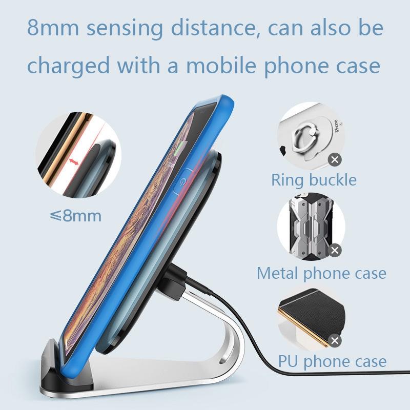 15W Multifunctional Wireless Charger With Stand Black