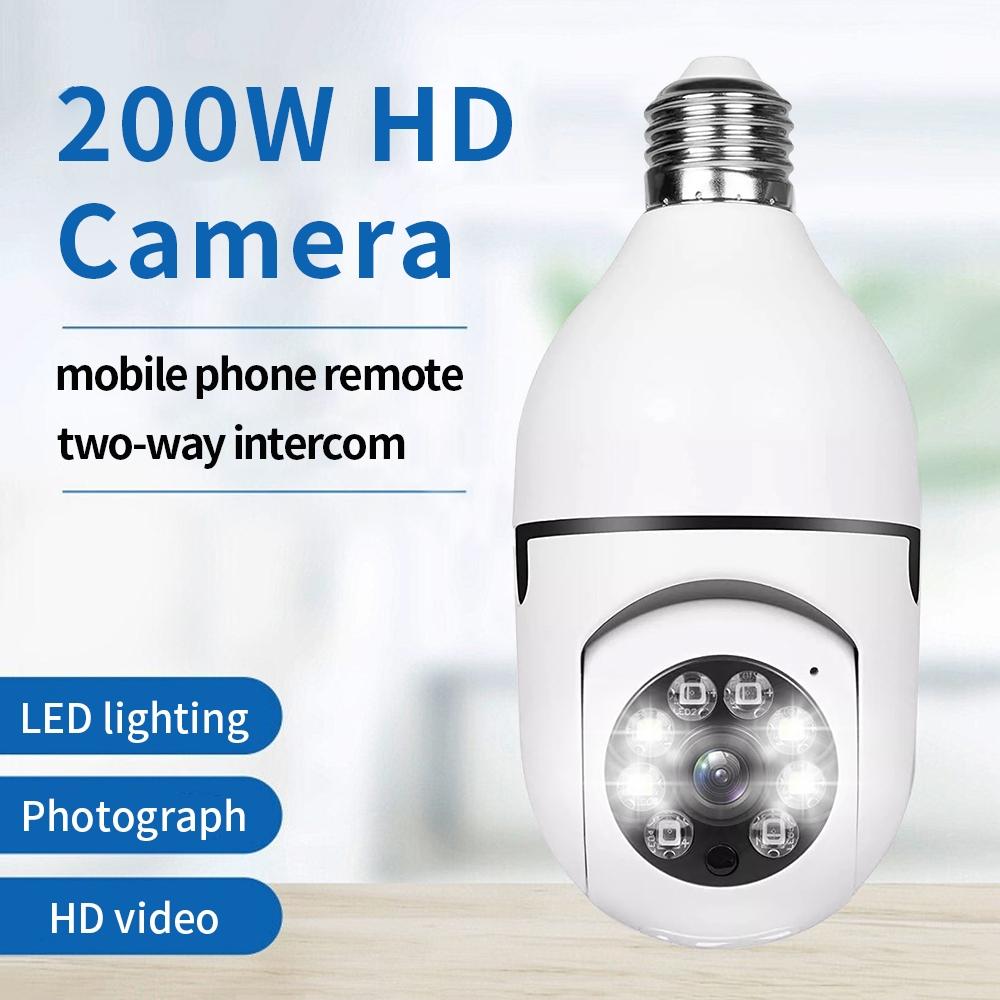 Smart Wifi Light Bulb Camera With Hd 2Mp Resolution Motion Detection Two-Way Audio Night Vision And 16G Tf Card