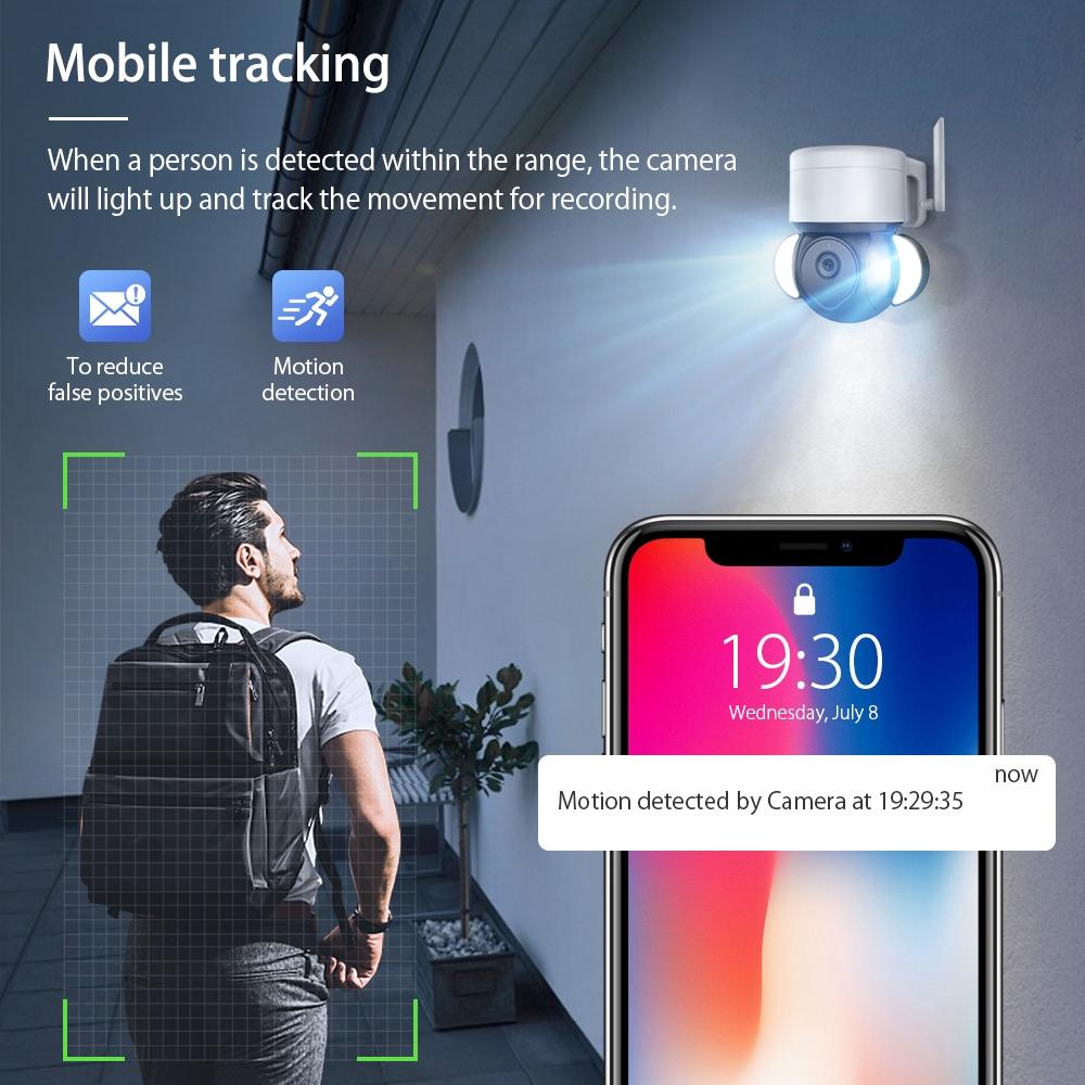 Smart Security Floodlight Camera With 4Mp Resolution Two-Way Audio And Night Vision