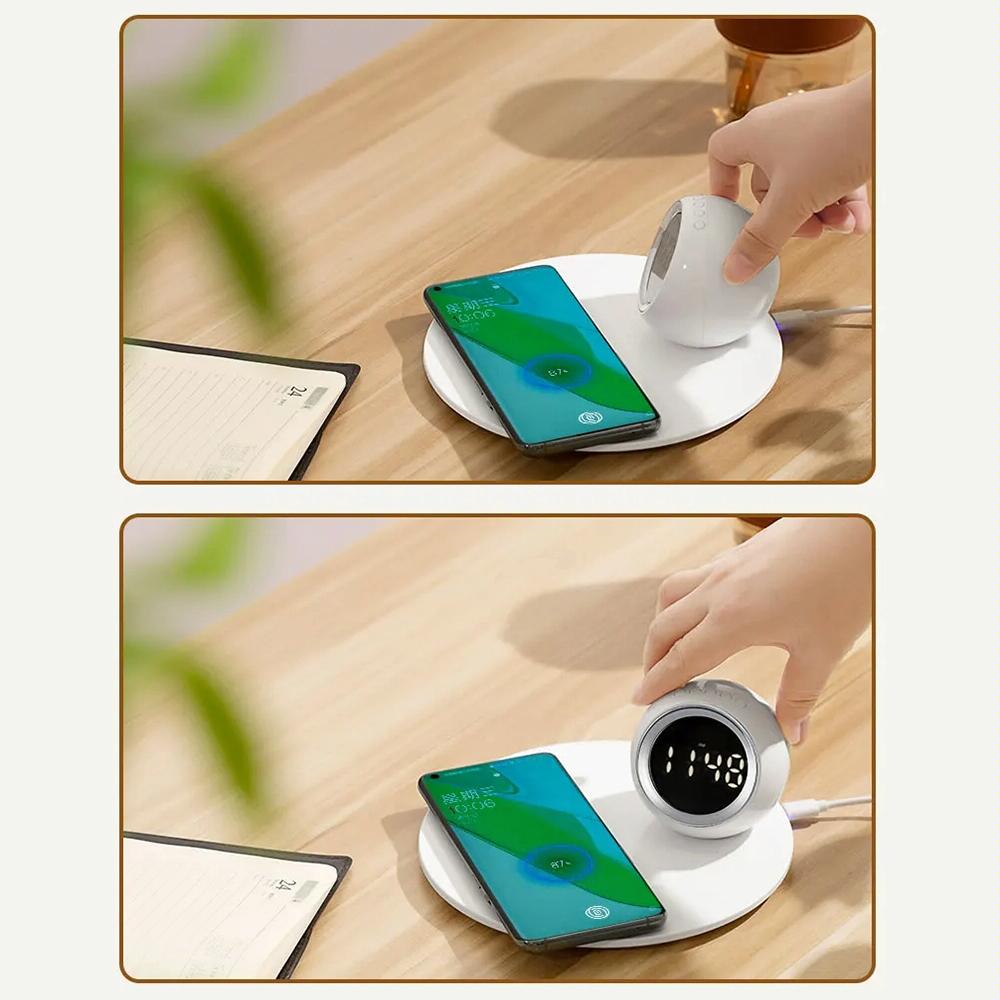 15W Rotatable Night Light Fast Charger Wheat - Wheat-Colour