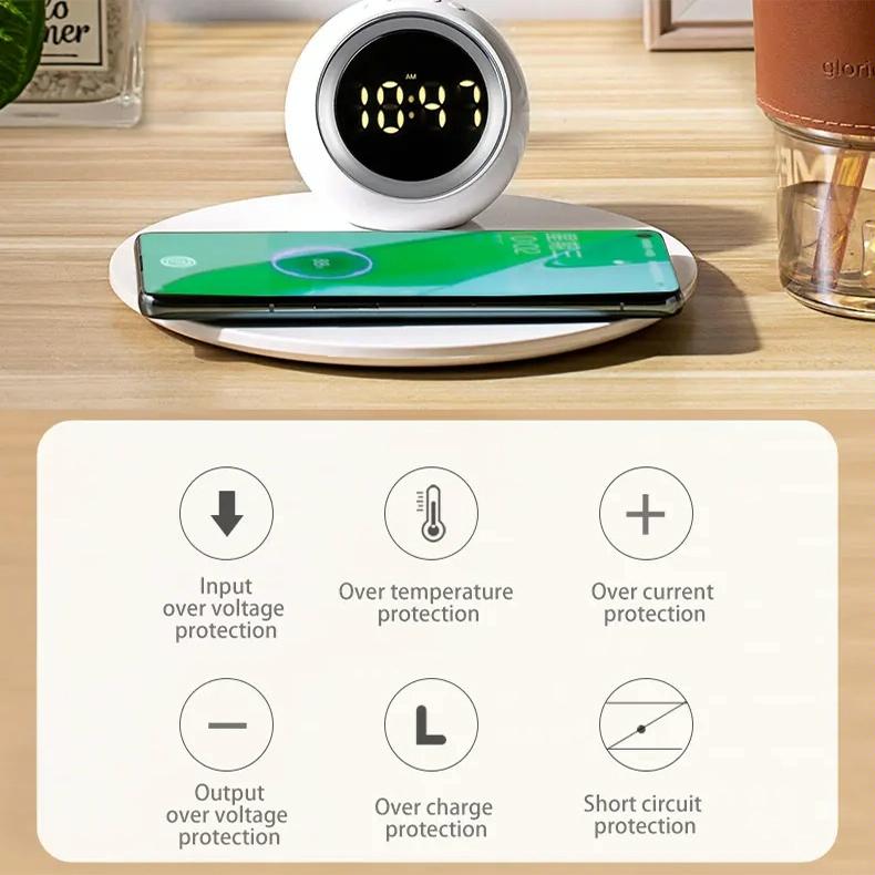 15W Rotatable Night Light Fast Charger Wheat - Wheat-Colour