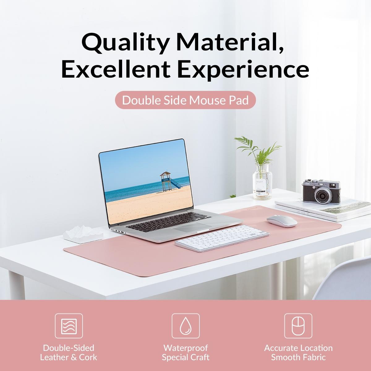 Reversible Mouse Pad 200 X 300Mm Cork & Pink