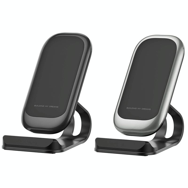 15W Multifunctional Wireless Charger With Stand Silver