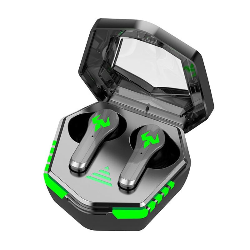 Low Latency Wireless Bluetooth Game Earphones with Colourful Lights - Non-Digital Display