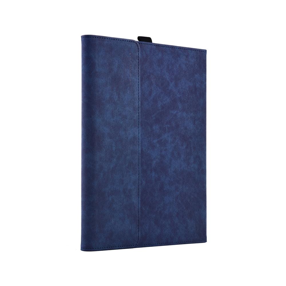 Dark Blue Leather Tablet Case For Microsoft Surface Pro X - 13 Inch