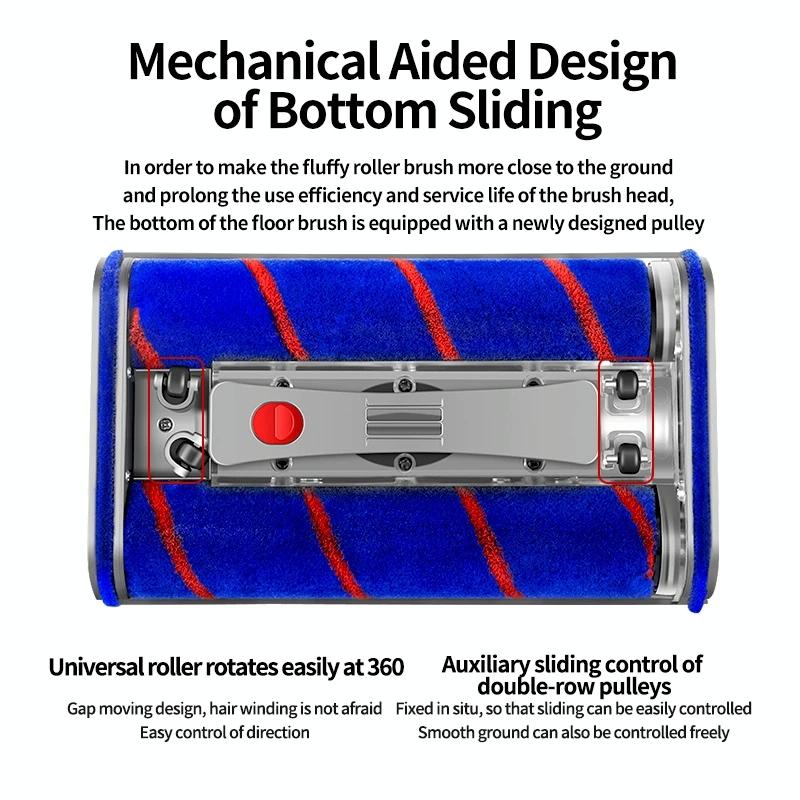 Universal Electric Floor Brush with Double Roller for Dyson Slim
