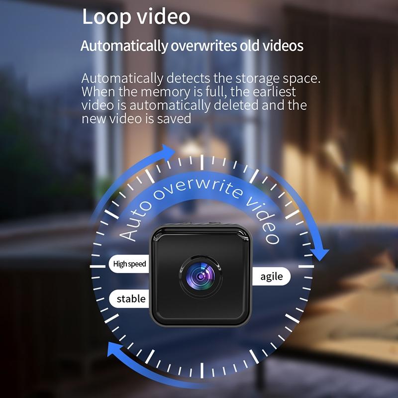 Mini Wifi Camera With Night Vision Motion Detection & Tf Card Support