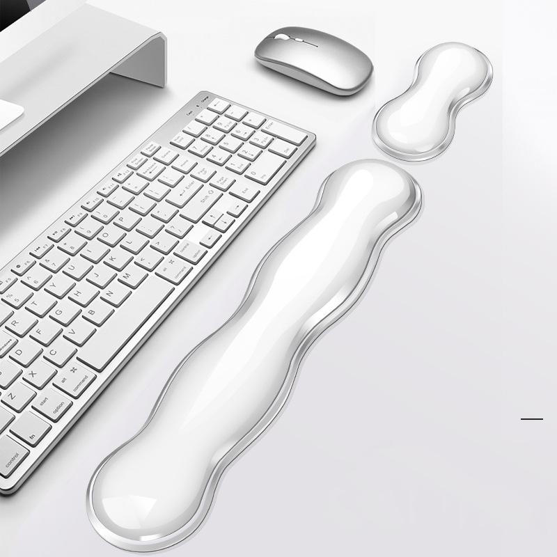 Large Green Silicone Keyboard Wrist Rest & Mouse Pad - Small Green