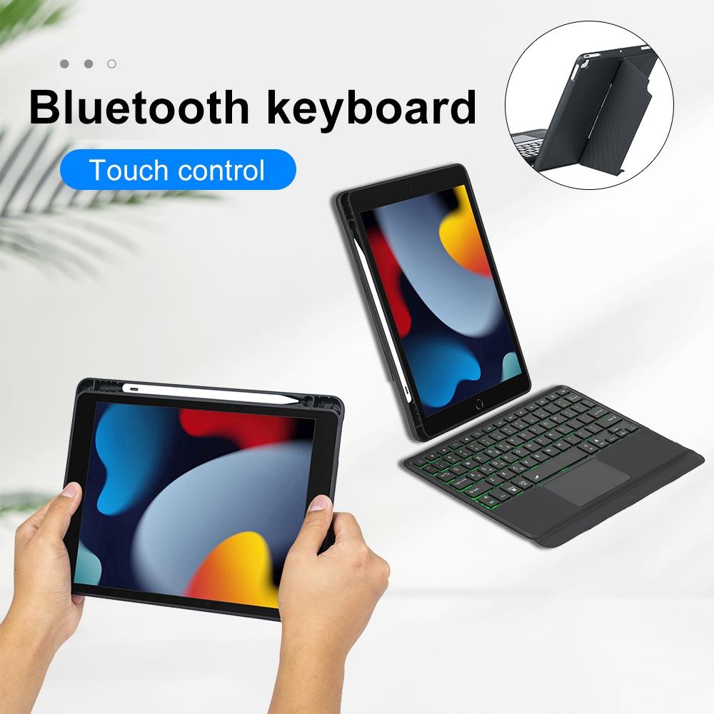 Bluetooth Keyboard Leather Case For Ipad 10.2 / 10.5 / Pro 10.5 - Touch Backlight Split Type