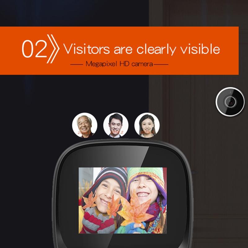 2.4 Screen Digital Peephole Viewer With 0.3Mp Camera And Door Bell