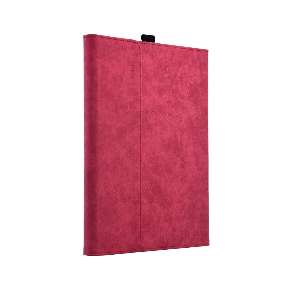 Rose Red Leather Tablet Case For Microsoft Surface Pro X - 13 Inch
