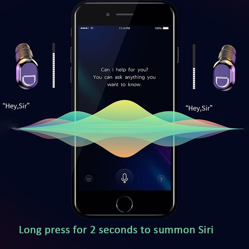 Mini Bluetooth Earphone with Hd Call - Black