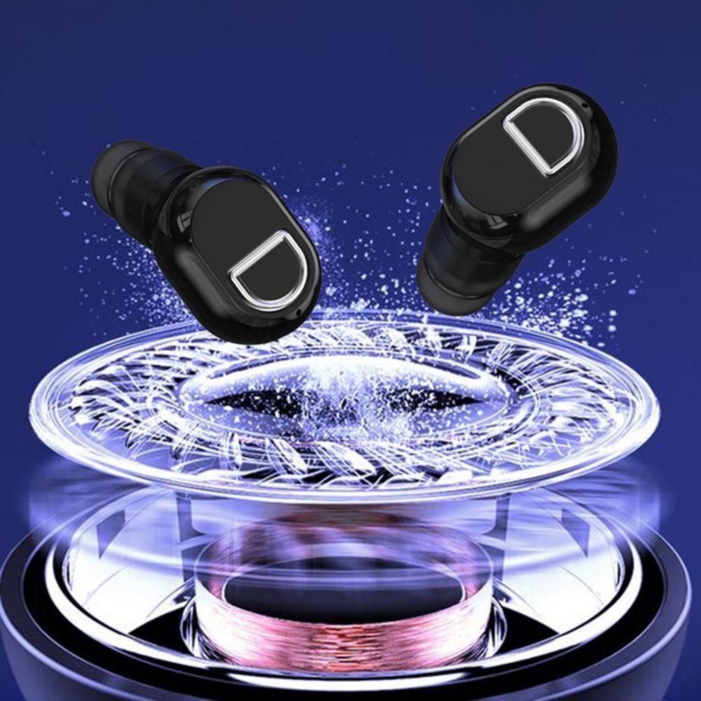 Mini Bluetooth Earphone with Hd Call - Black