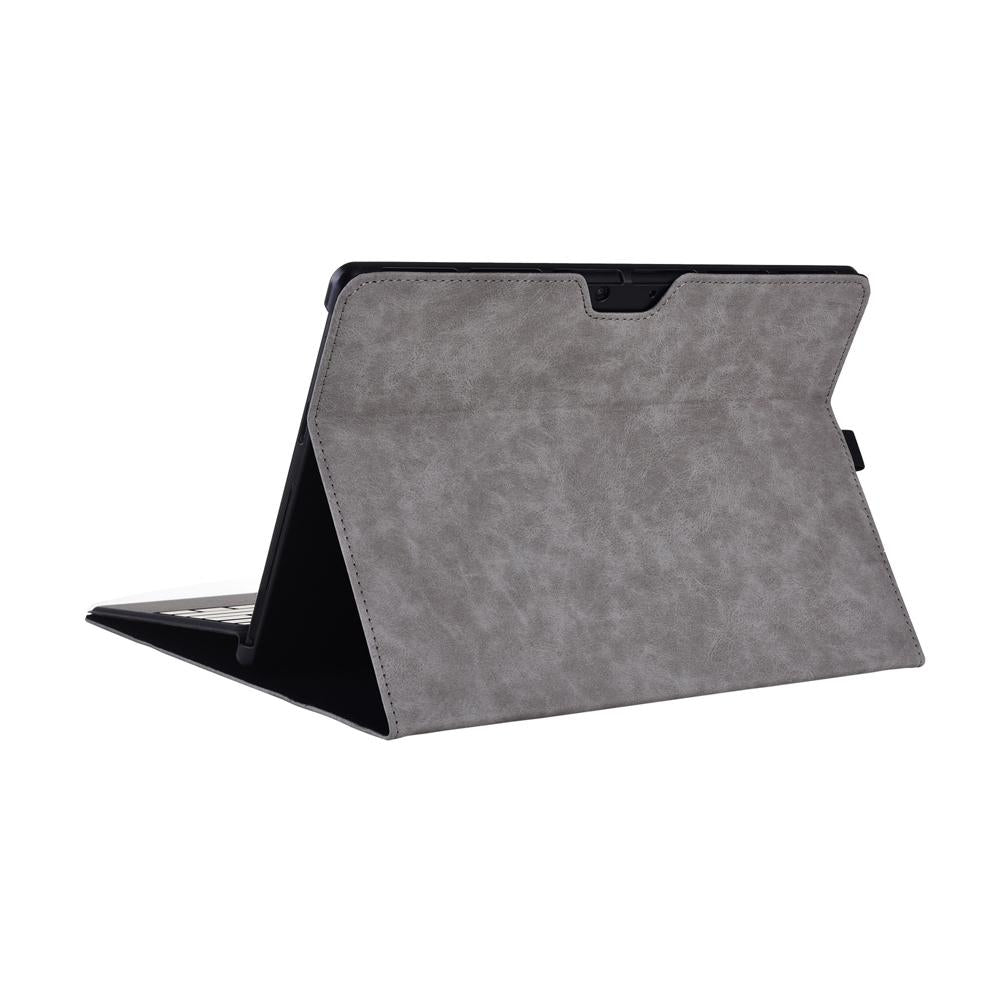 Light Gray Leather Tablet Case For Microsoft Surface Pro X - 13 Inch