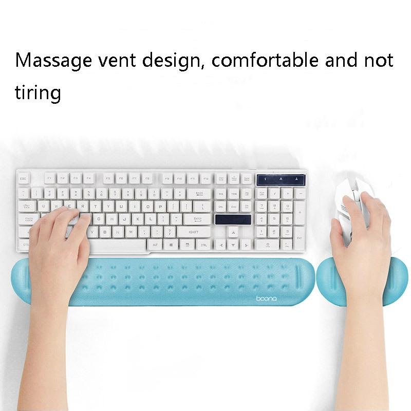 Silicone Memory Wrist Pad For Keyboard And Mouse Medium Size Blue