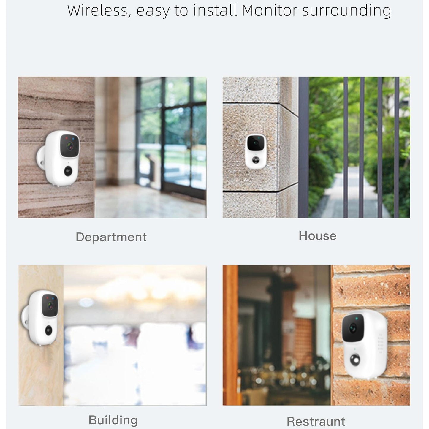 Low-Power Battery Surveillance Camera With Two-Way Intercom And Pir Motion Detection