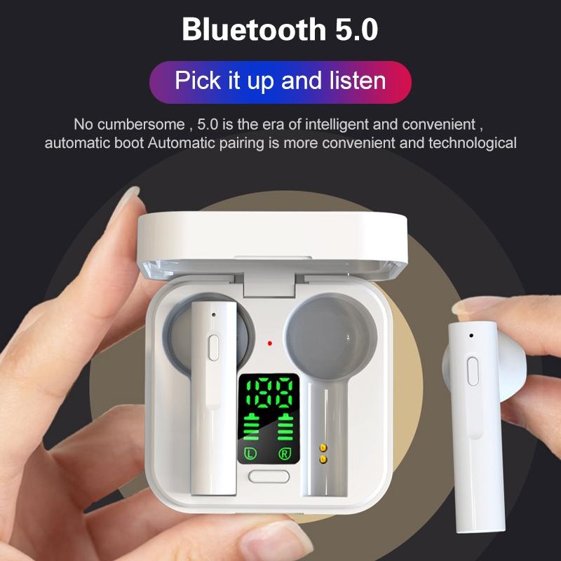 Mini Solar Sport Bluetooth Earphones with Charging Box