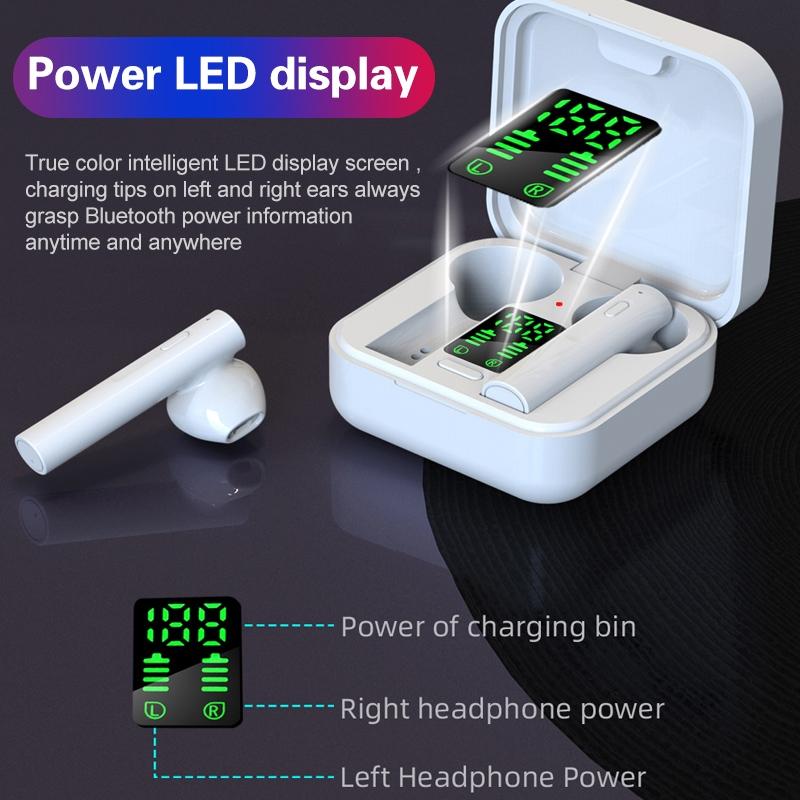 Mini Solar Sport Bluetooth Earphones with Charging Box