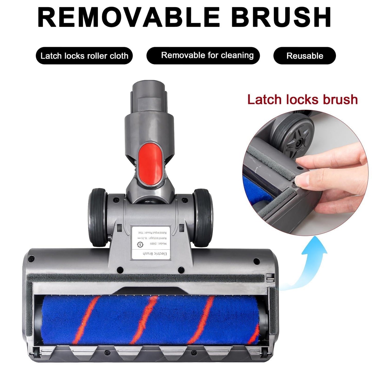 Soft Bristle Roller Brush with Light for Dyson Vacuum Cleaners