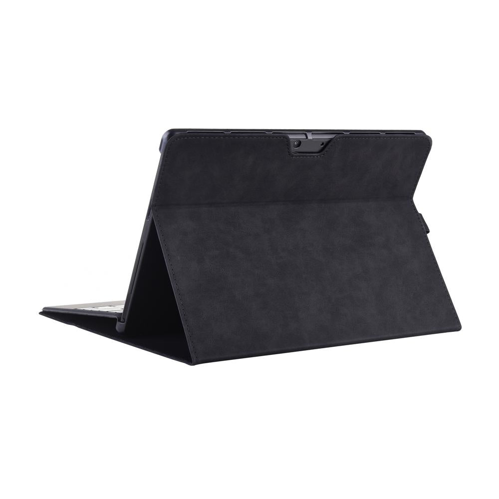 Black Leather Tablet Case For Microsoft Surface Pro X With Power Bag - 13 Inch