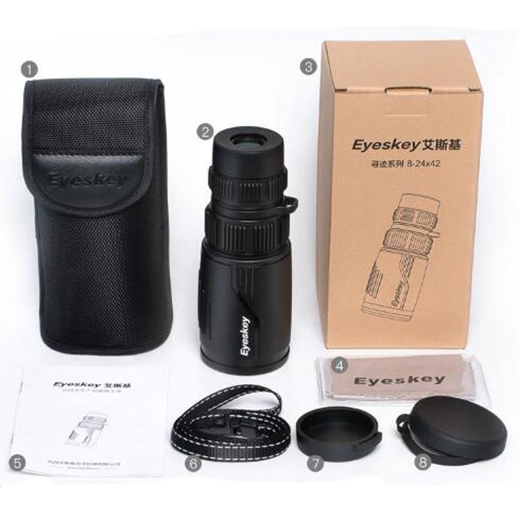 Waterproof Monocular Binoculars - 8-24X42 Zoom For Mobile Phone Photography