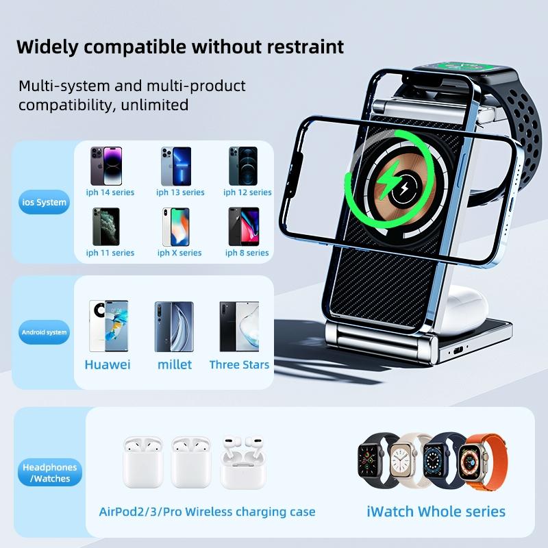 4 In 1 Wireless Charging Stand For Phone Watch Headset