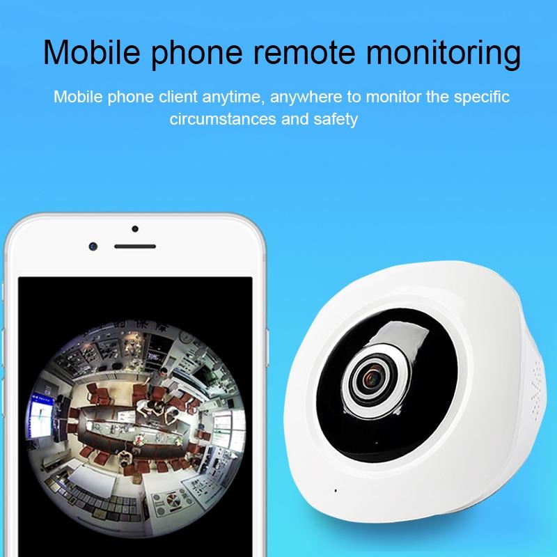 360 Degree Infrared Ip Camera With 1.3Mp Lens - Motion Detection E-Mail Alarm Tf Card App Push - 10M Ir Distance