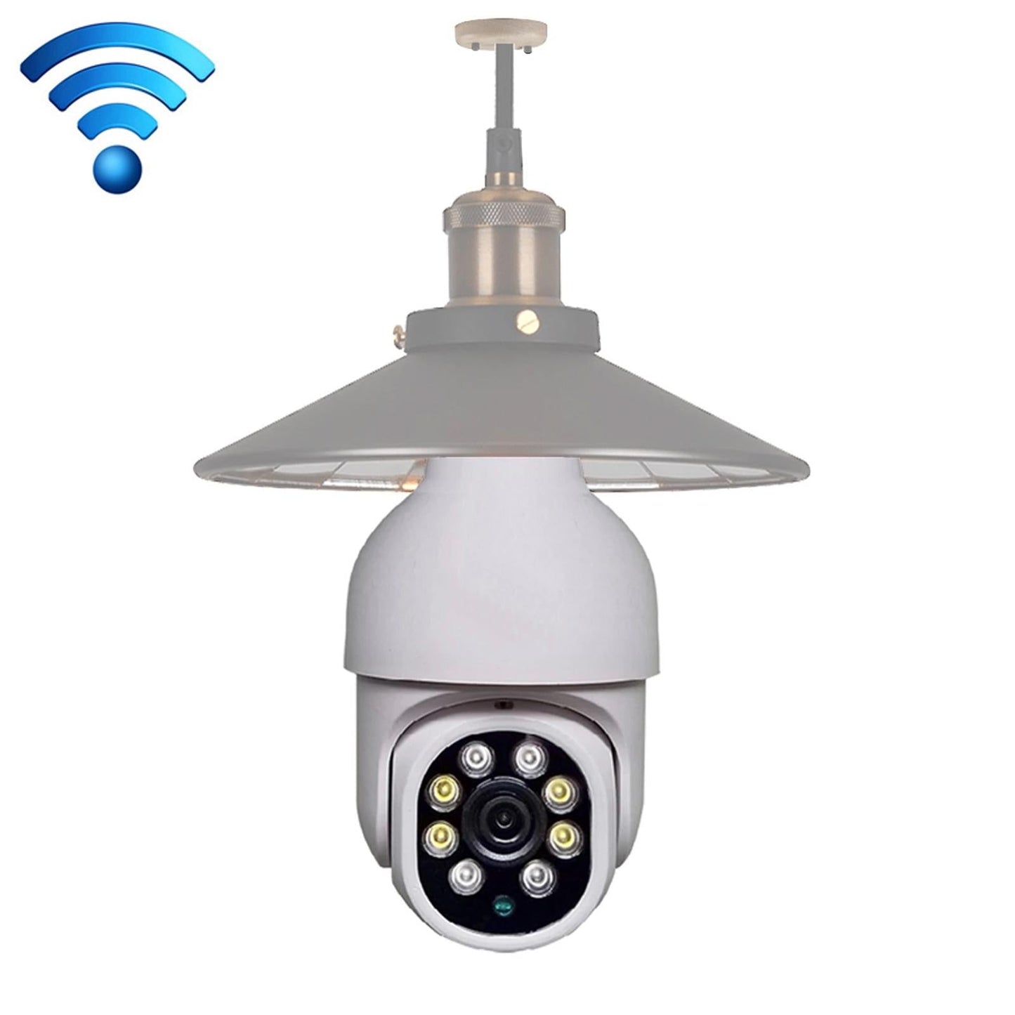 Outdoor Wifi Light Bulb Camera With Night Vision & Motion Detection - Tf Card Support