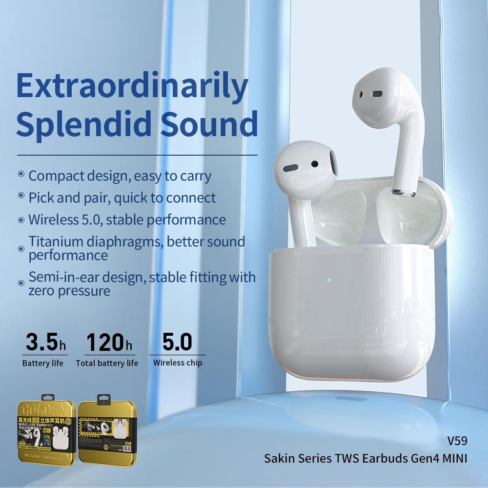 True Wireless Stereo Bluetooth Earphones - V59 Mini Bounty Series