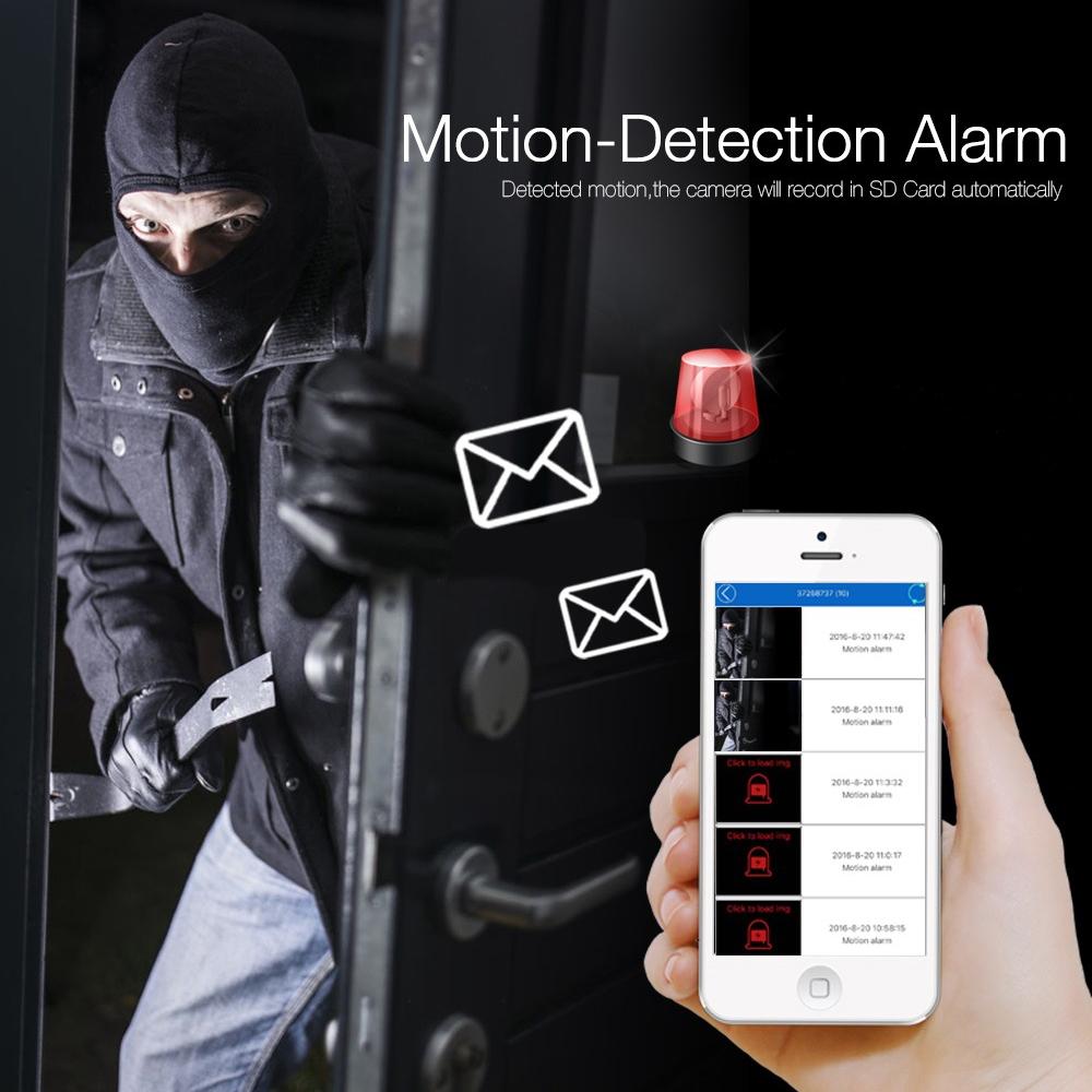 Smart Wireless Wifi Ip Camera With Fisheye Wide Angle Lens - 1.0Mp Tf Card Support Up To 128Gb