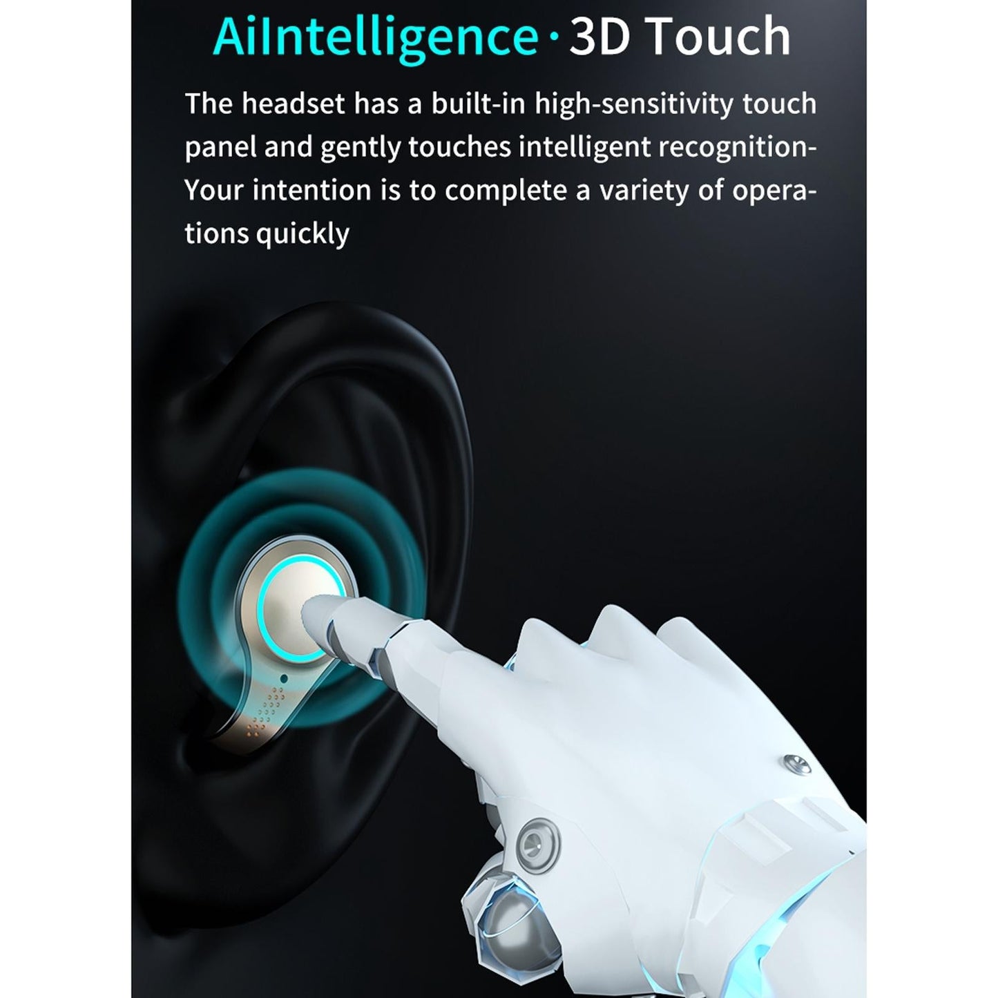 Waterproof Wireless Bluetooth 5.0 Earphones with Charging Box and Led Display