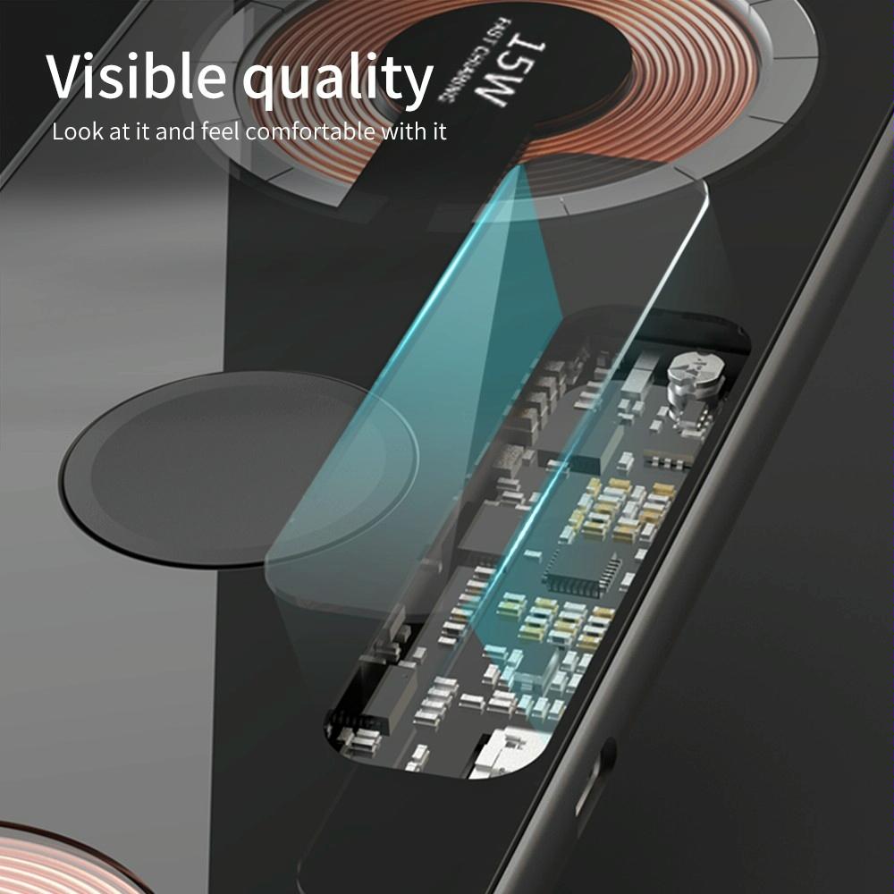 15W Dual Fast Charging Pad For 3 In 1 Wireless Phones