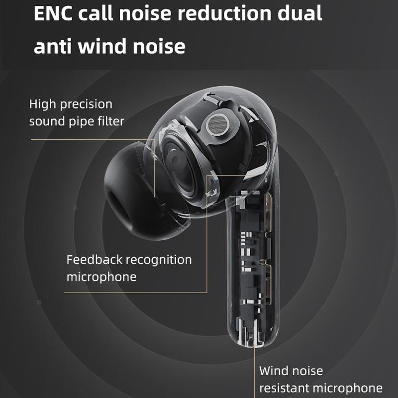 Wireless Noise-cancelling Earbuds with Charging Case - White