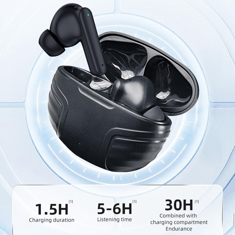 Wireless Noise-cancelling Earbuds with Charging Case - White