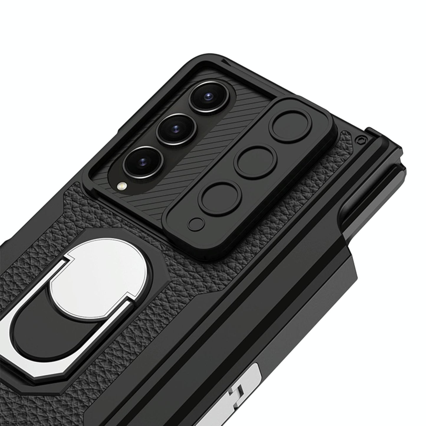 For Samsung Galaxy Z Fold4 5G Magnetic Armor Phone Case - Full Coverage - Carbon Fibre