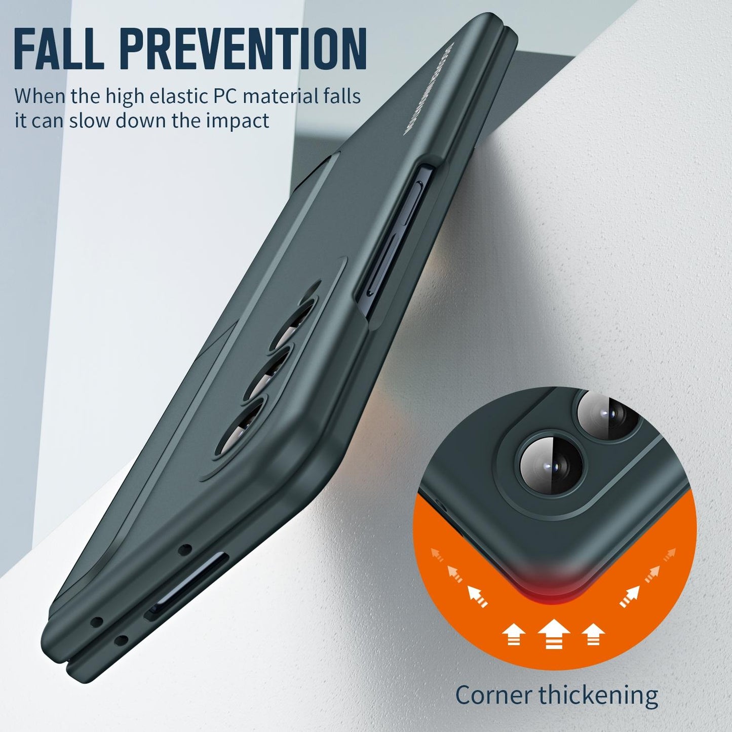 For Samsung Galaxy z Fold4 5G Samsung Galaxy z Fold4 2-in-1 Detachable Folding Case with Holder & Pen Slot - Black