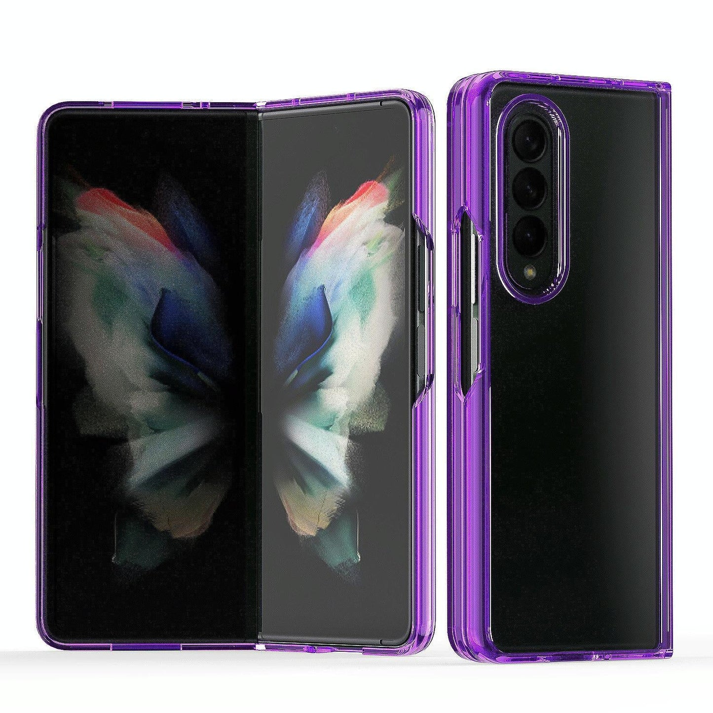 For Samsung Galaxy Z Fold4 5G Clear Acrylic Tpu Phone Case - Transparent