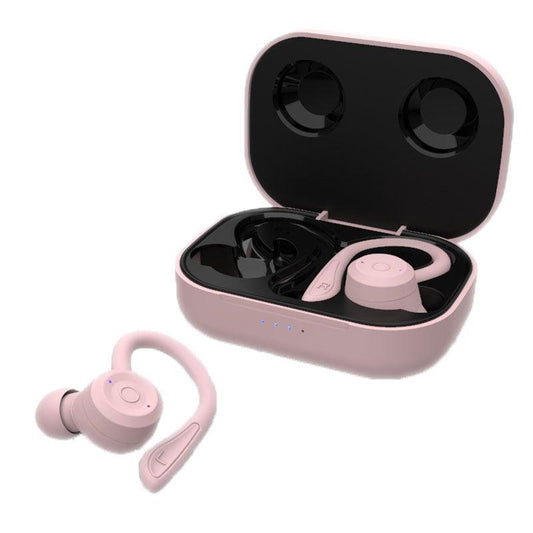 Waterproof T20 Tws Bluetooth Earphones with Charging Box and Noise-cancelling Hooks - Black