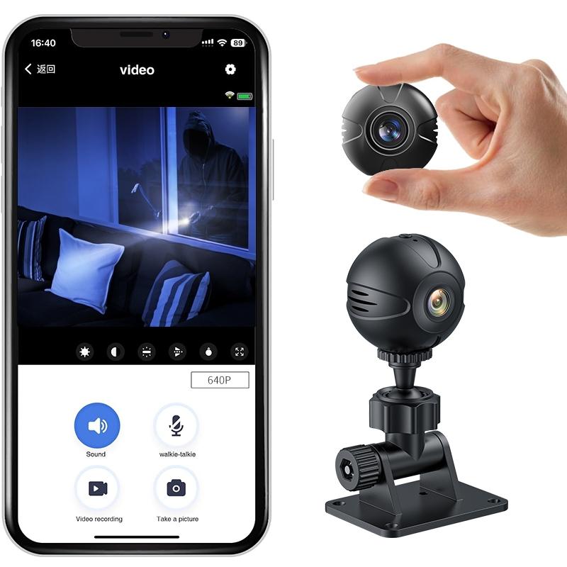 Mini Wifi Ip Camera With Night Vision And Motion Detection - Black