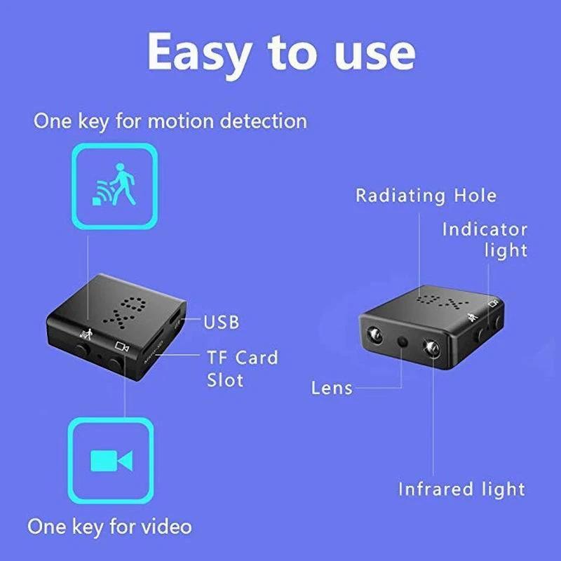 Smart Ir-Cut Night Vision Sports Camera - 1080P Hd Direct Version No Battery