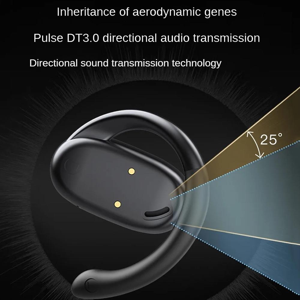 Adjustable Wireless Bluetooth Earphones with Noise Reduction - T35 Ows - Black