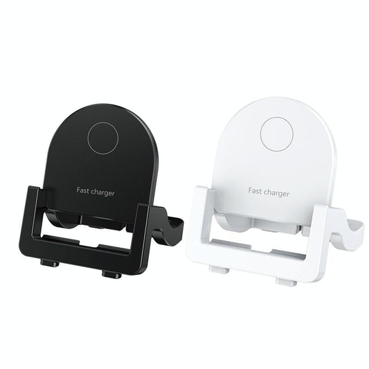 15W Vertical Wireless Fast Charger With Phone Holder - Black