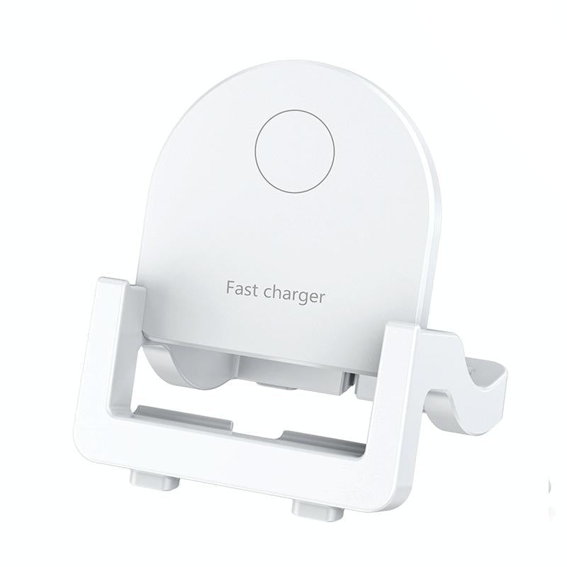 15W Vertical Wireless Fast Charger With Phone Holder - Black