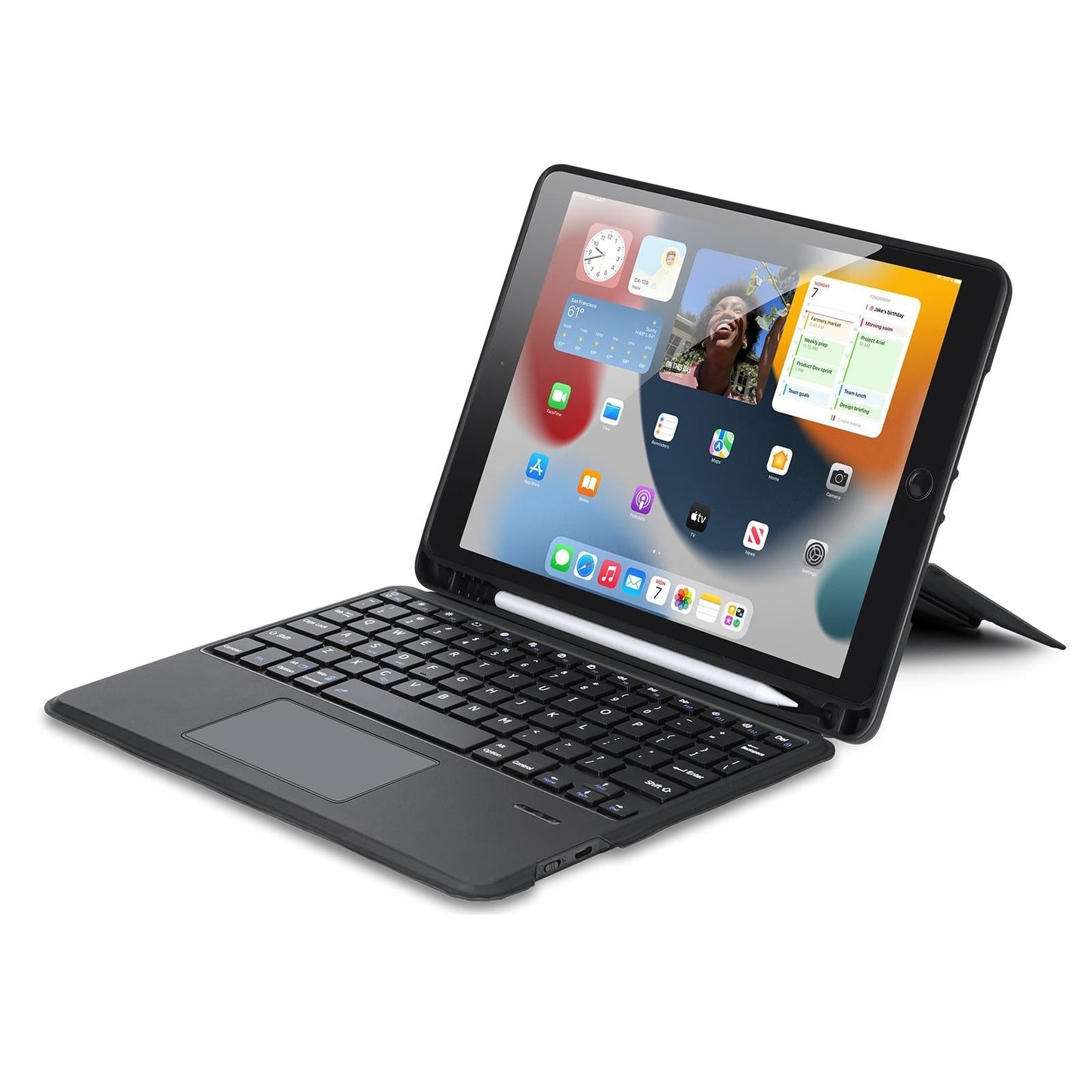 Black Magnetic Bluetooth Keyboard Tablet Case - For Ipad 10Th Gen 10.9 2022
